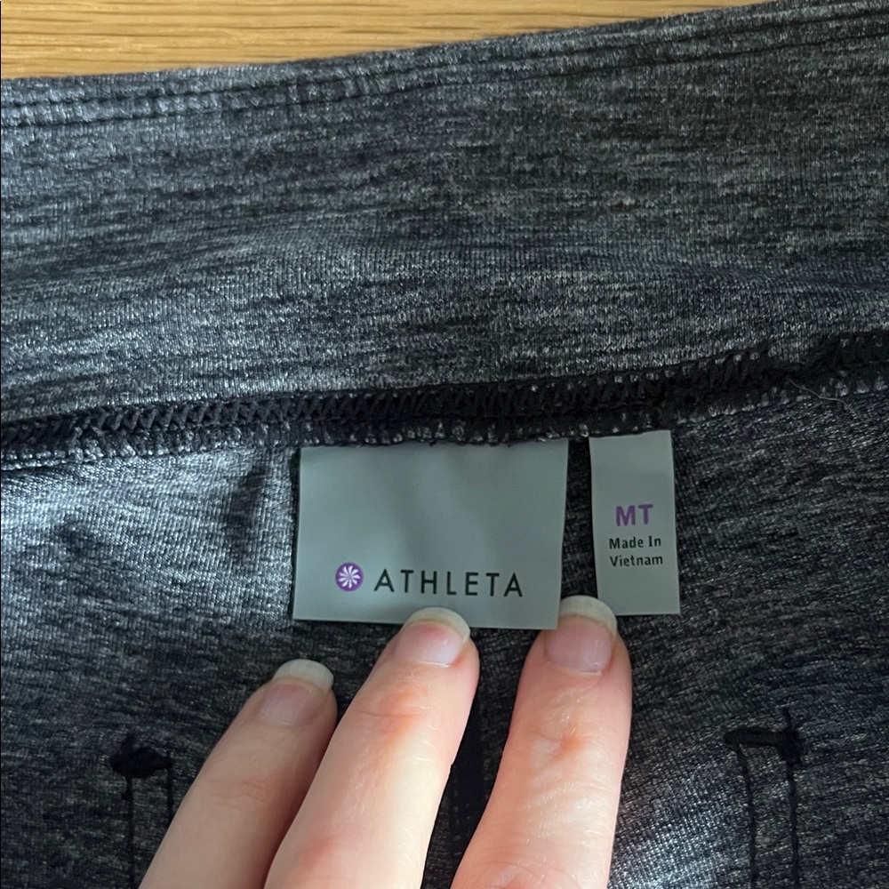 Athleta Charcoal Straight Leg Pants - Picture 2 of 2